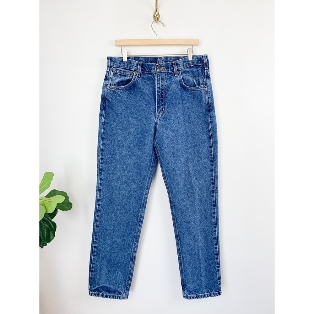 Vintage Carhartt Traditional Fit High Waisted Jeans Sz 35/32 - Picture 2 of 9